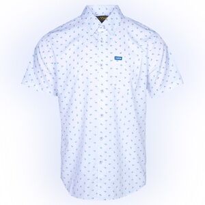 Dixxon Flannel Company XL White Avery Short Sleeve Party Shirt NWT